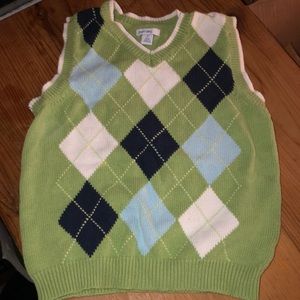 Boys Green and Blue Greendog Argyle Vest Spring!